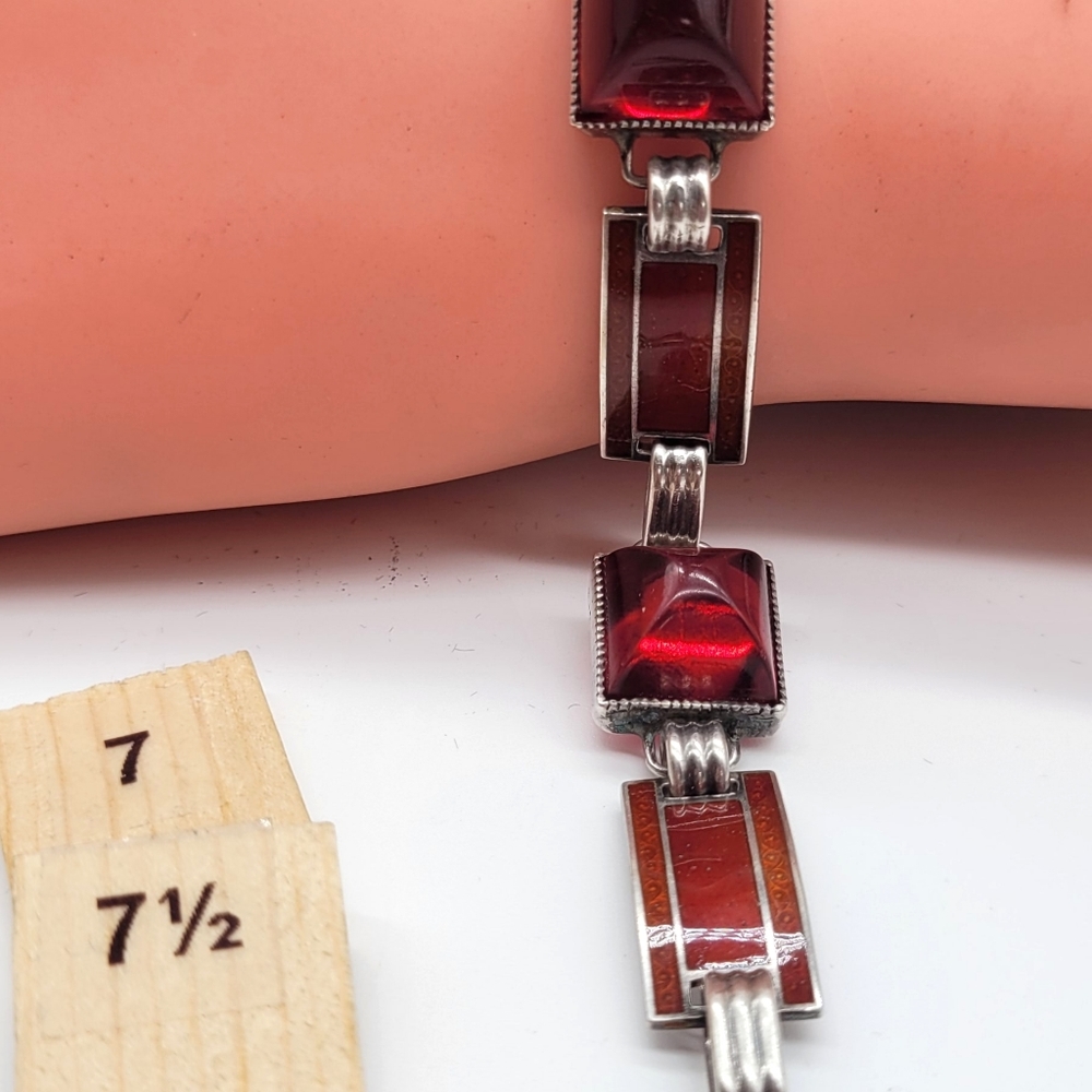 ⚘️Unisex cherry amber sterling s925 bracelet.